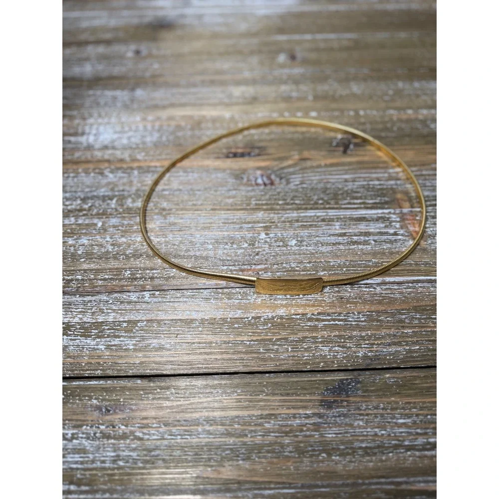Vintage Gold Snake Chain Belt 90s Minimalist Metallic Skinny Waist Belt 26 Inch